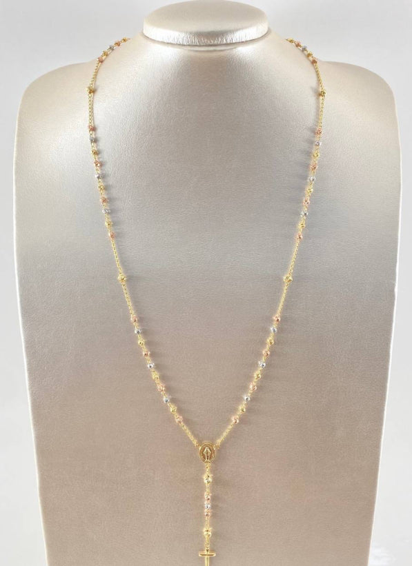 Rosary 3 GOLD 18K 60cm 12g aprox
