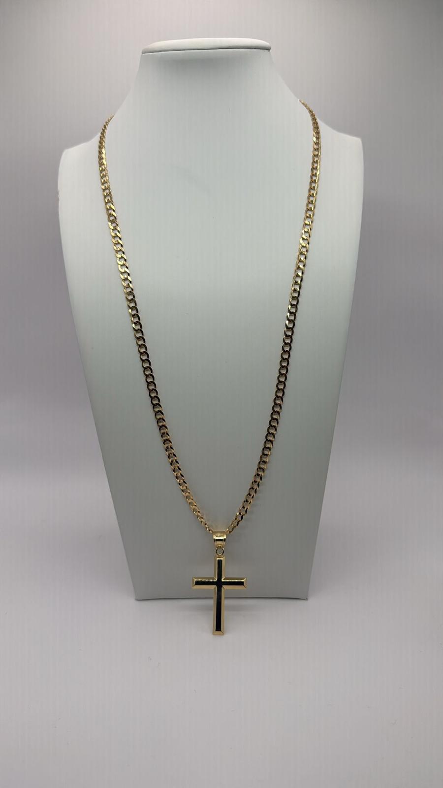CADENA CUBANA CON DIJE 18K
