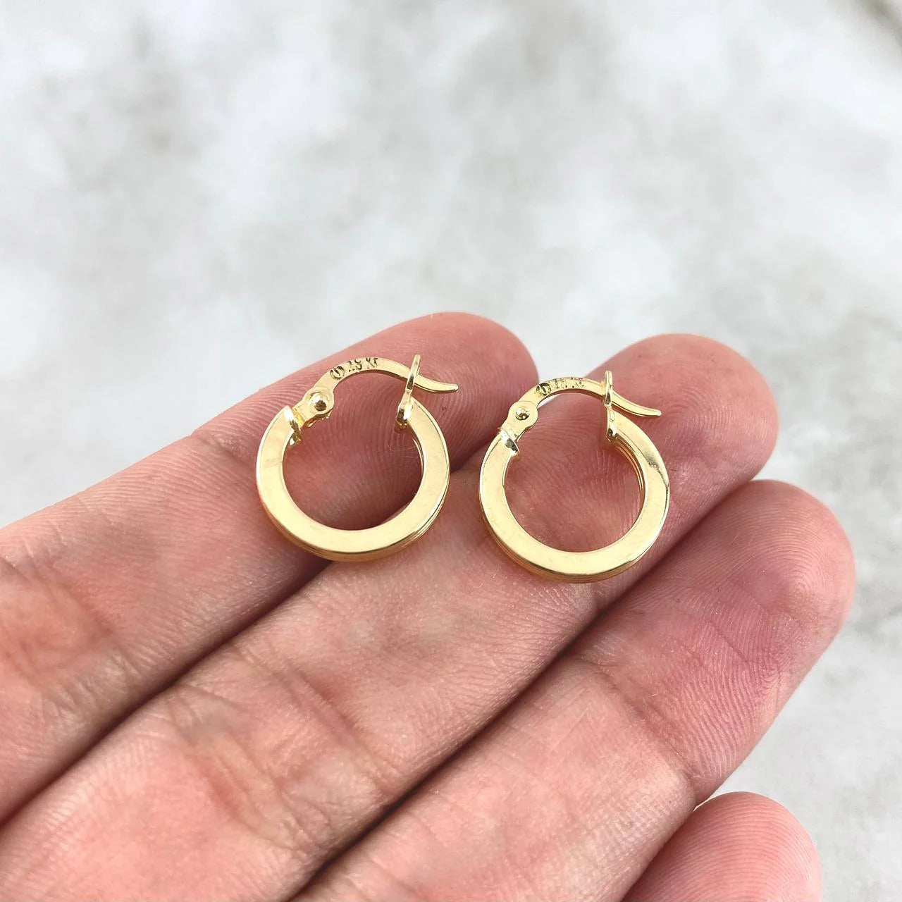 HOOP EARRINGS ARETES GIRL 18K
