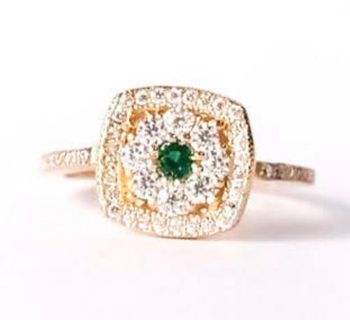 GIRL RING ANILLO DAMA DIAMANTADO 18K