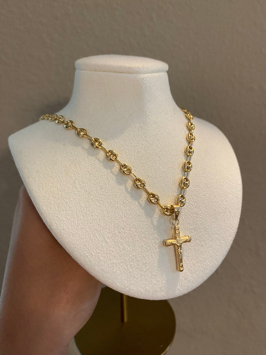 GUCCI GC + DIJE CHRIST PENDANT 18K 60cm