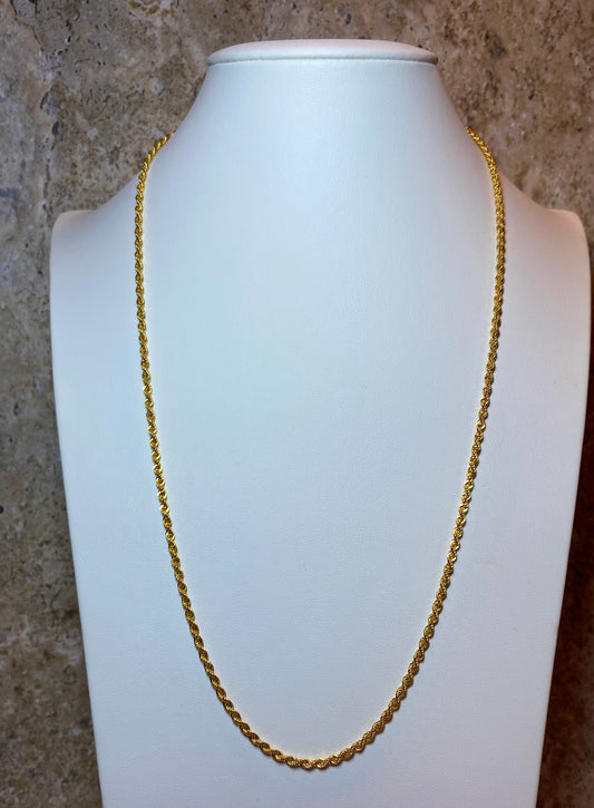 CORDON ROPE SAN FRANCISCO 18K 24in 7g APROX