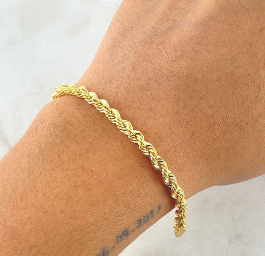 ROPE CORDON BRAZALET PULSERA 18K 20cm Aprox 5g