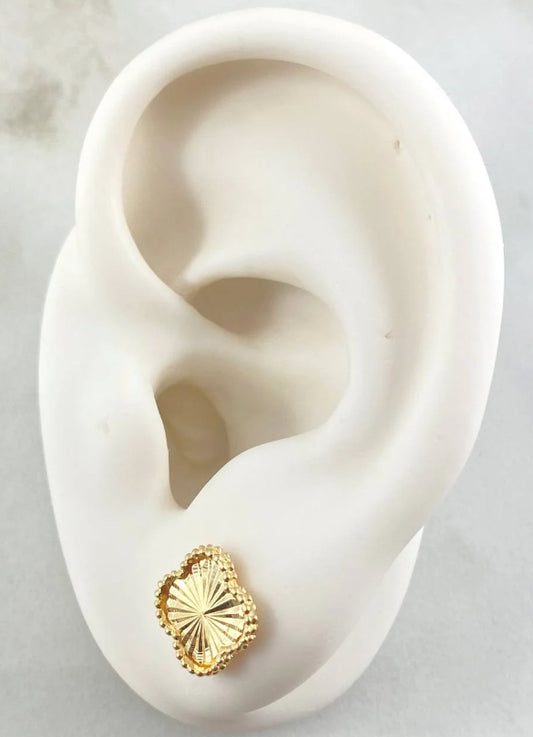 EARRINGS 18K TREBOL PAR