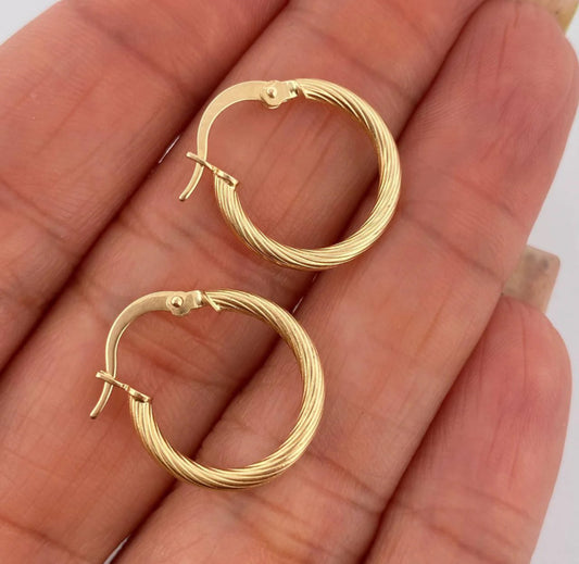 ARGOLLAS HOOP EARRINGS 18K