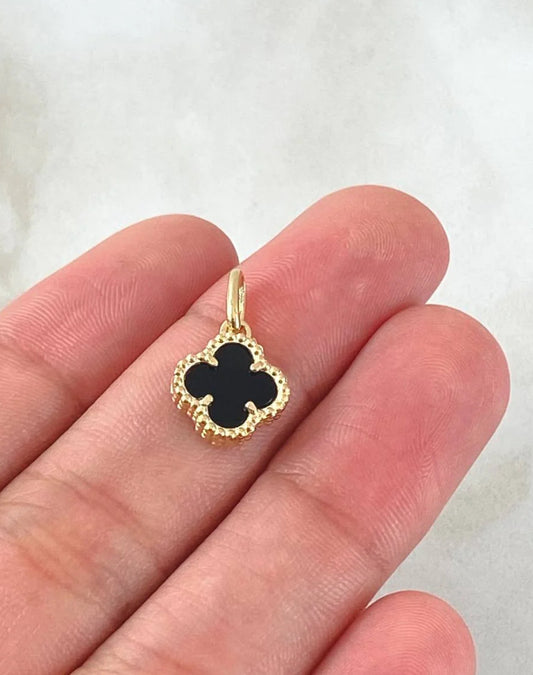 DIJE PEDANT TREBOL 18K BLACK