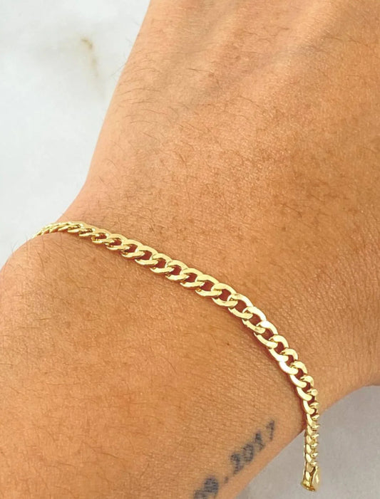 PULSO BRACELET CUBAN 18K aprox 5G