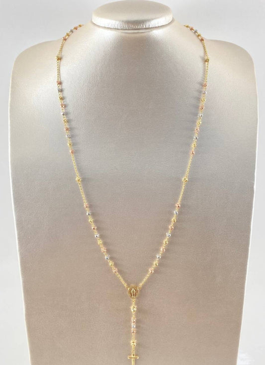 Rosary 3 GOLD 18K 60cm 12g aprox
