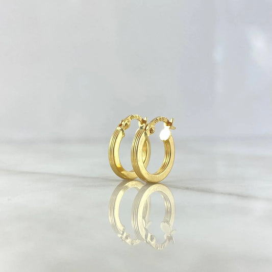 HOOP EARRINGS ARETES GIRL 18K